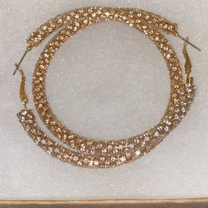 Diamond hoop earrings
